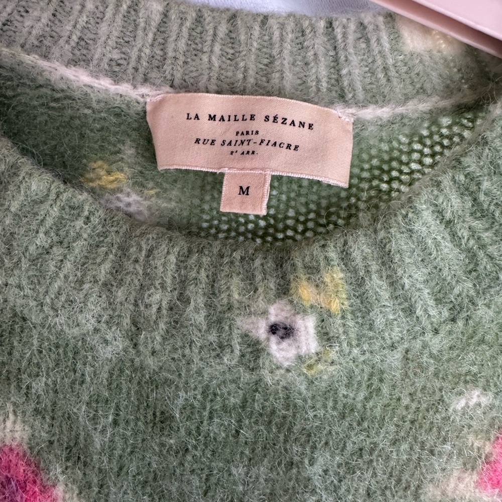 Sezane Silvia garden print sweater M - Picture 3 of 5